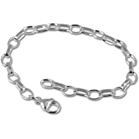 Pulsera de plata de ley 925 SilberDream Charm pulsera 21 cm para colgante Charm FC0004